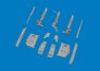 Eduard Brassin MiG-21F Jambes de train d'atterrissage 1/48