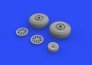 Brassin 1/48 P-51D wheels diamond tread