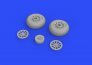 Brassin 1/48 P-51D wheels cross tread image 2