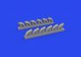 Brassin 1/48 P-39 exhaust stacks rounded EDU image 2