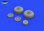 Brassin 1/48 P-51B/C wheels diamond tread for Eduard image 1