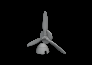Brassin 1/72 Bf 109F propeller late PRINT image 2