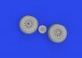 Brassin 1/72 P-51D wheels oval tread for Eduard image 1