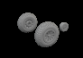 Brassin 1/72 P-51D wheels cross tread for Eduard image 1
