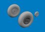 Brassin 1/24 Spitfire Mk.VIII wheels 4 spoke for Airfix image 1
