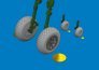 Brassin 1/48 P-40E wheels diamond tread for Eduard image 1