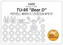1/144 Tupolev Tu-95 Bear D canopy paint mask And wheel paint mas