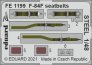 Republic F-84F Thunderstreak seatbelts Steel 1/48
