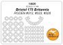 1/144 Bristol 175 Britannia canopy paint mask And wheel paint ma
