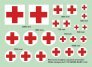 1/72 Decals Red Cross Circular & Square Insignia image 1