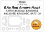 1/72 BAe Red Arrows Hawk mask for Airfix