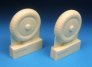 1/24 Messerschmitt Bf-109G ribbed ribbed wheels