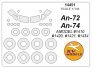 1/144 Antonov An-72 / An-74 canopy paint mask And wheel paint ma image 1