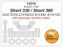 1/144 Short 330/Short 360, passenger windows, wheels masks