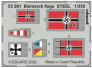SET 1/350 Bismarck flags STEEL