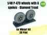 1/48 P-47D-25RE Thunderbolt Diamond tread Wheels for MiniArt