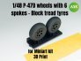 1/48 Republic P-47D-25RE Thunderbolt 6 spokes wheels for MiniArt