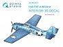 1/48 F4F-4 Wildcat Interior on decal paper for Eduard