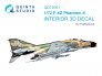 1/72 F-4D Interior on decal paper for FineMolds