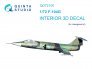 1/72 F-104G Interior on decal paper for Hasegawa