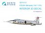 1/72 CF-104 early Interior on decal paper for Hasegawa