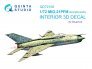 1/72 MiG-21PFM Emerald panels Interior on decal paper for Eduard