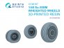 1/48 Su-30SM Wheels set with weighted tires for Zvezda