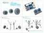 1/48 Su-30SM Wheels set with weighted tires for Zvezda image 1