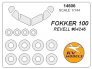 1/144 Fokker 100 canopy paint mask And wheel paint mask masks