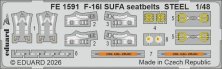 Eduard Ceintures F-16I Sufa Acier 1/48 Kinetic Gold