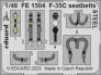 1/48 F-35C seatbelts STEEL for Tamiya