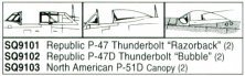 Squadron Canopies P-51D Mustang 1/72 Hasegawa x2