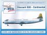 1/144 Viscount 800 - Continental (silk-screened decals)