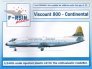 1/144 Viscount 800  Continental (silk-screened decals)
