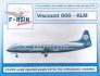 1/144 Viscount 800  KLM (silk-screened decals)