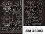 Montex 1/48 Masques cadre verri�re Lancaster B.I/III