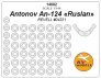 1/144 Antonov An-124 Ruslan canopy paint mask And wheel paint ma