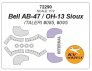 1/72 Bell AB-47 / OH-13 Sioux paint masks