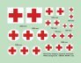 1/144 Decals Red Cross Circular & Square Insignia image 1