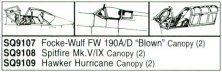 Squadron Canopies Fw-190A/D Souffl�e 1/72 Airfix x2