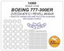 1/144 Boeing 777-300ER canopy paint masks + wheels masks