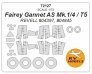 1/72 Fairey Gannet As Mk.1/4 / T5 + wheels masks set