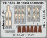 1/48 Bf 110D seatbelts STEEL for Eduard
