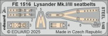 1/48 Lysander Mk.I/III seatbelts STEEL for Airfix