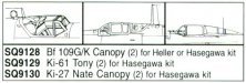 Squadron Canopies 1/72 Kawasaki Ki-61-I Hein Tony x2