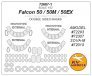1/72 Falcon 50, Falcon 50EX, Falcon50M Double sided masks