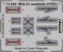 SET 1/72 MiG-21 seatbelts STEEL Colour Photoetched