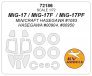 1/72 Mikoyan MiG-17 + wheels masks
