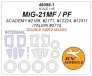 1/48 Mikoyan MiG-21MF / Pf masks Double sided for Academy