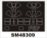 Montex Paint Mask F6F Hellcat 1/48 Canopy Frame
